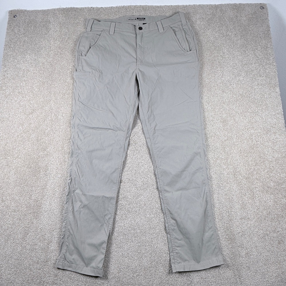 Carhartt Work Pant Mens 36x32 Gray Force Relaxed Fit Ripstop BN4750-M